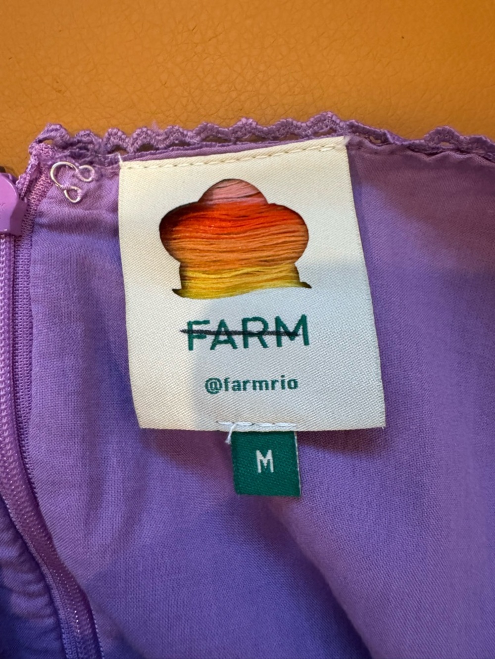 FARM Rio Lavender purple Floral Crochet Maxi Dress with Side Cutout medium m - Picture 11 of 13